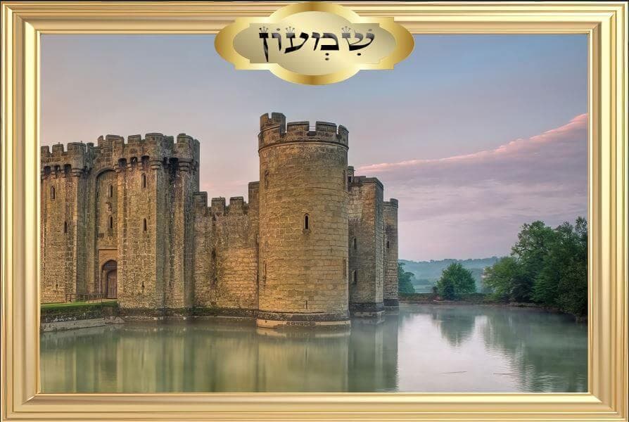 שלט לבית כנסת מזכוכית של שבט שמעון